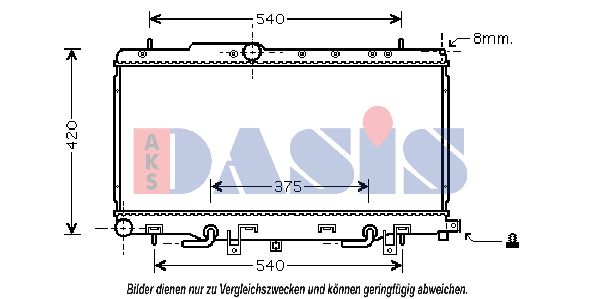 AKS DASIS Радиатор, охлаждение двигателя 350026N